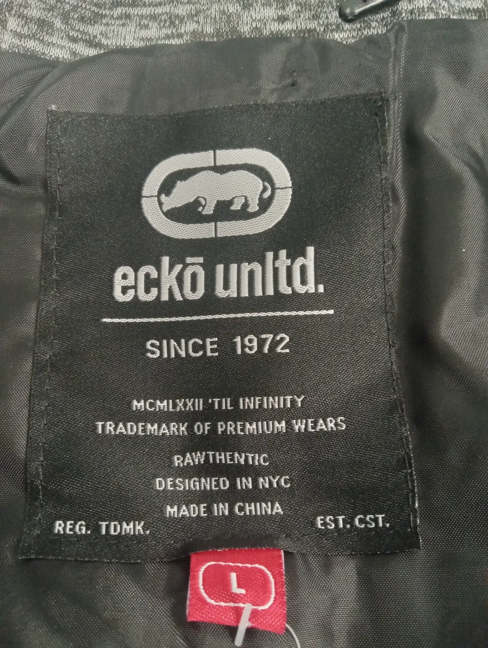 ECKO Men's Quilted Puffer Vest in Black & Heather Gray Size Large NWT - Picture 2 of 14